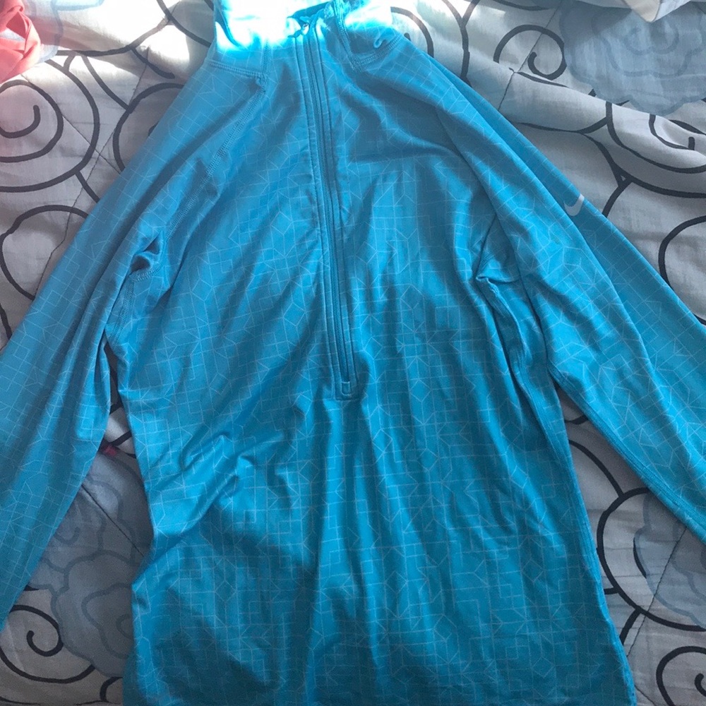Blue dry fit Nike sweater